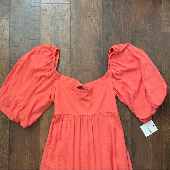 KLEID coral asymmetrical hem maxi dress, size M, NWT - Picture 6 of 16